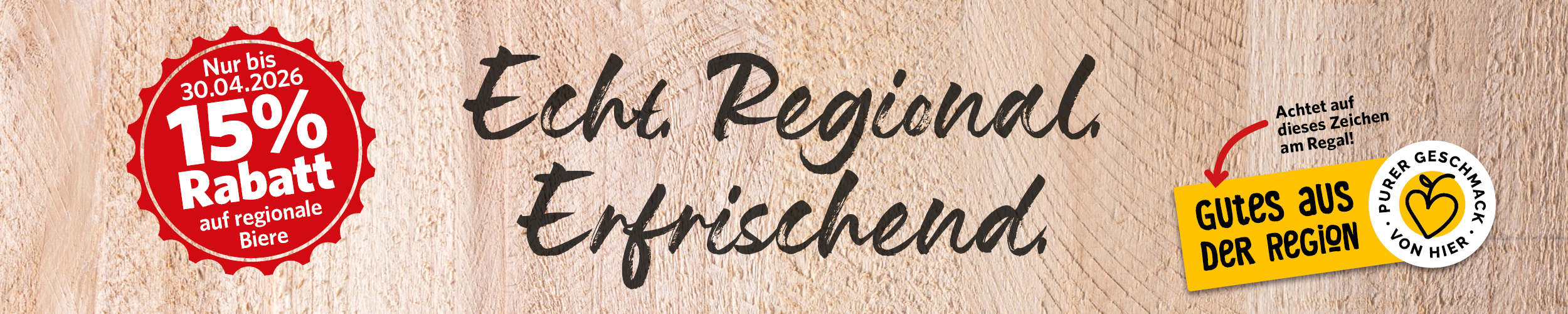 Banner: Regionale Biere – Gutes aus der Region